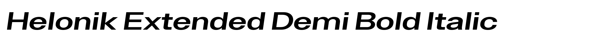 Helonik Extended Demi Bold Italic image